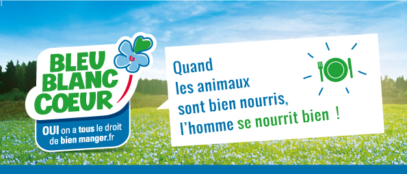 Bleu Blanc Coeur est un label de qualité des produits alimentaires grâce à la graine de lin consommée par les animaux.